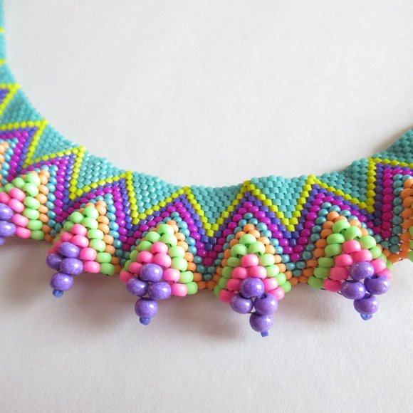 Hand stitched Collar Necklace - Picture 7 of 15